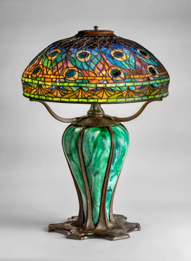 Peacock Library Lamp