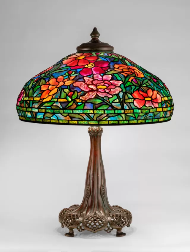 Peony Library Lamp Tiffany