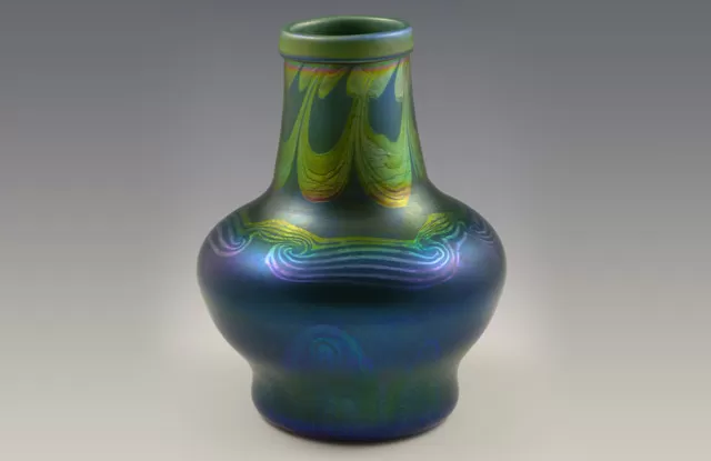 Iridescent Tiffany vase, ca. 1900, from Greg Merkel’s collection