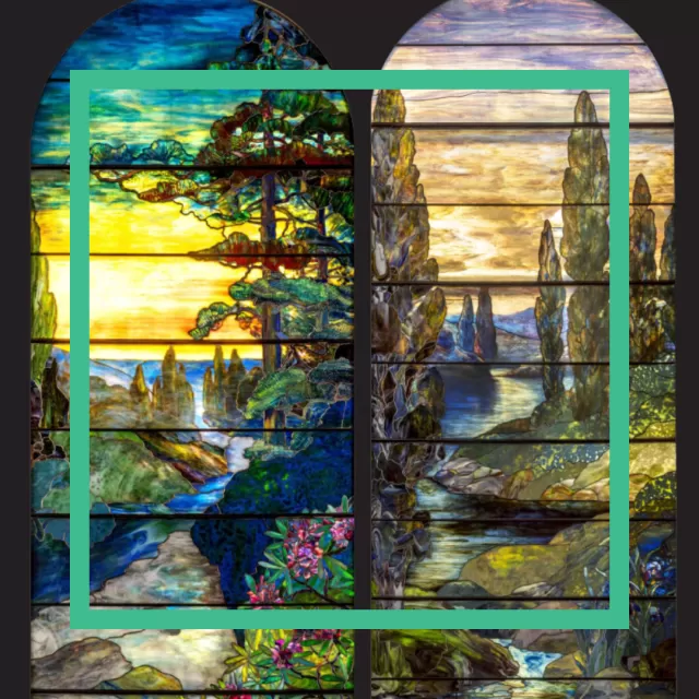Tiffany landscape windows