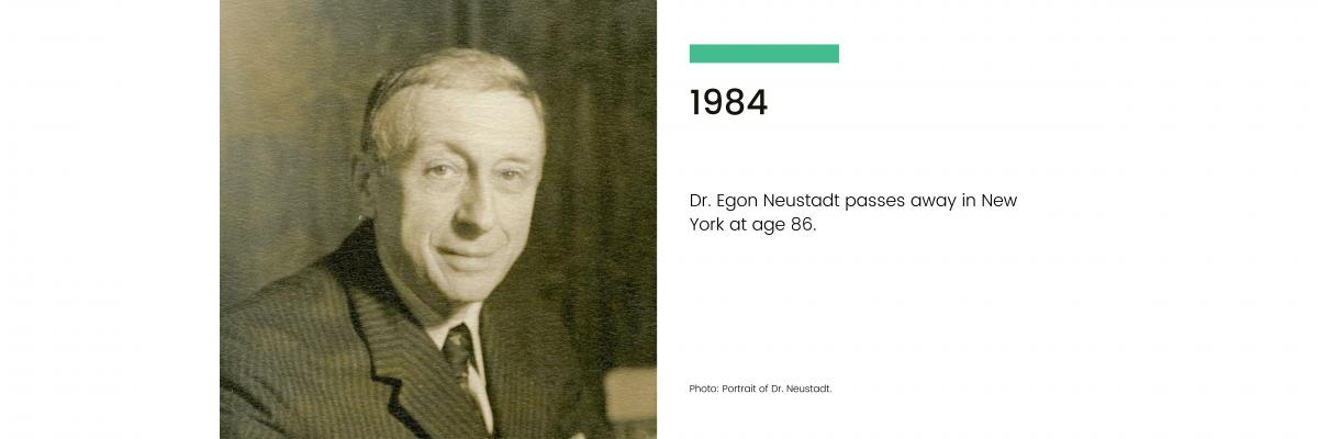 1984: Dr. Egon Neustadt passes away in New York at age 86.